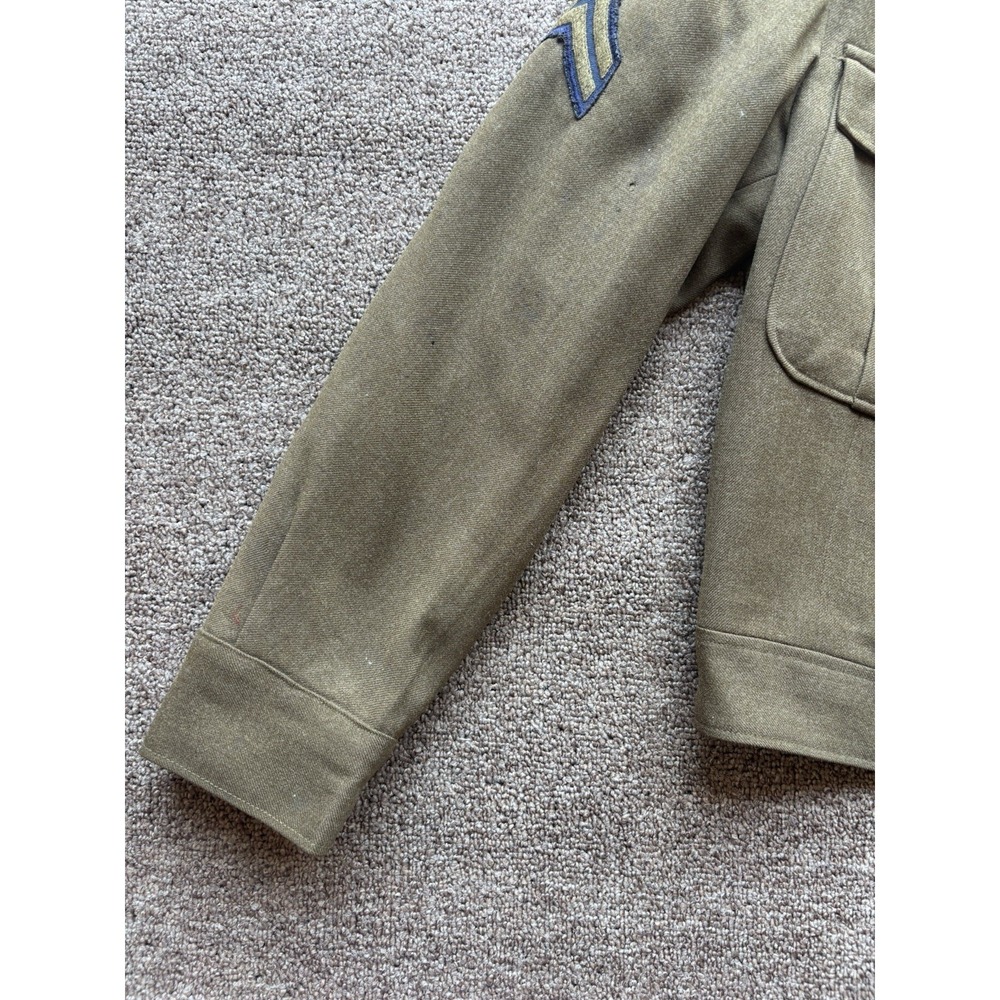 VTG WWII US Army M-1944 Wool Field Ike Jacket⭐️Corporal Chevrons 1940s Cropped⭐️ - Picture 5 of 16